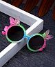 Stol'n Bow Detailed Round Sunglasses  - Dark Pink