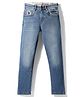 U.S. Polo Assn.Cotton Knit Full Length Solid Coloured Jeans - Blue