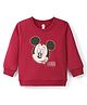 Bodycare Fleece Knit Full Sleeves Mickey Mouse Printed Sweatshirt - Maroon