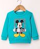 Bodycare Fleece Full Sleeves Sweatshirt With Mickey Mouse Print - Green Blue