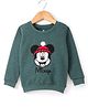 Bodycare Fleece Full Sleeves Sweatshirt With Mickey Mouse Embroidery - Green