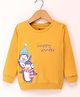 Bodycare Fleece Full Sleeves Sweatshirt Penguin Print - Mustard
