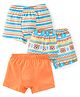 Babyhug 100% Cotton Bear Printed Trunk Pack of 3 - Multicolour