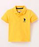 U.S. Polo Assn Half Sleeves T-Shirt Logo Print - Yellow