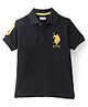U.S. Polo Assn Half Sleeves T-Shirt Logo Print - Black