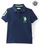 U.S. Polo Assn Half Sleeves T-Shirt Logo Print - Dark Blue