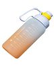House of Quirk Water Bottle with Straw, Sports Water Bottles with Handle, Leak Proof Drinks Bottle BPA Free (Blue/Orange 1.8Litre)