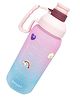 House of Quirk Water Bottle with Straw, Sports Water Bottles with Handle, Leak Proof Drinks Bottle BPA Free (Pink/Blue 1.8Litre)