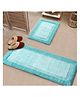 Saralhome Elyesse Antiskid Bathmat-Runner  2pc  Green. 40cm x 58cm, 40cm x 110cm