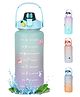 House of Quirk 2 liter 3D Sticker BPA Free Unbreakable Sports Water Bottles  - Blue Purple