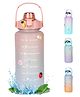 House of Quirk 2 liter 3D Sticker BPA Free Unbreakable Sports Water Bottles  - Pink Blue