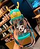 New Pinch Cartoon Themed School Water Bottle with Straw & Sipper - 450 ml (color may vary )