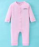 Baby GO Terry Full Sleeves Romper With Solid Colour - Pink