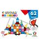 Funrise Magnetic Tiles Combo Set of 62 Pieces- Multicolor