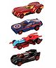 YAMAMA Super Hero Theme Mini Metal Die-Cast  Car Set For Kids And Toddlers Free Wheel Speed Racing Car  4 Pieces Multicolor