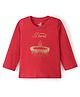 Doodle Poodle 100% Cotton Full Sleeves Happy Diwali Printed T-Shirt - Red