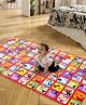 EVA Waterproof Alphabet Roll Playmat With Pictures- Red