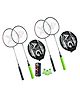 AXG Scratch resistant A-2000 Badminton Racquets set Of 4 with 3 Plastic Shuttles Badminton Kit (Multicolor)