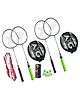 AXG Scratch Resistant A-2000 Racquets set of 4 with Cover, 3 Plastic Shuttle and Net Badminton Kit (Multicolor)