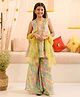 Pspeaches Sleeveless Sequin Lace Embellished Colour Gradient Coordinating Palazzo Set - Multi Colour