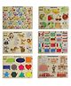 Mindmaker Wooden Puzzles without Knobs Educational Boards for Kids Multicolour - 87 Pieces