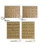 Wooden Tracing Boards Capital Alphabets Small Alphabets Kannada Vowel and Consonants Wooden Montessori Learning Skills Practice Brown - 4 Pieces