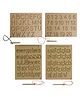 Wooden Tracing Boards Capital Alphabets  Numbers Kannada Vowel and Consonants Wooden Montessori Learning Skills Practice Brown - 4 Pieces