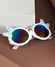 Passion Petals UV Protected Butterfly Style Sunglasses With Case - White