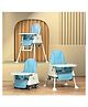 StarAndDaisy Comfort 4 in 1 Premium Multifunctional High Chair with Booster Normal & Detachable Tray Adjustable Height One Hand Adjustable Ultra Soft Cushion - Blue
