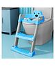 StarAndDaisy Toilet Seat Anti-Slip Potty Training Seat with Ladder Portable for Toddler Toilet with Adjustable Step Stool Ladder - Sky Blue & Grey