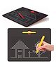 Arcade Toys Magnetic Drawing Board Educational Toy (Colour and Print May Vary)