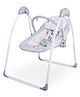 R for Rabbit Snicker Automatic Electric Swing for Kids, New Born Baby Jhula with Remote Controlled 5 Speed Level, Smart Timer, Natural Soothing Music & Hanging Toy (Grey)