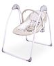 R for Rabbit Snicker Automatic Electric Swing for Kids, New Born Baby Jhula with Remote Controlled 5 Speed Level, Smart Timer, Natural Soothing Music & Hanging Toys (Beige)