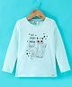 Ollypop Sinker Full Sleeves Top Kitty Printed - Blue