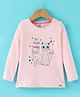 Ollypop Sinker Full Sleeves Top Kitty Printed - Pink
