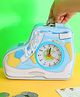 The Procure Store Shoe Pattern Coin Bank with Alarm Clock- Blue