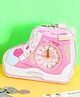 The Procure Store Shoe Pattern Coin Bank with Alarm Clock- Pink