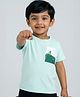 Somersault Half Sleeves Sports Theme Placement Cricketers Printed Tee - Green