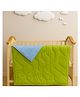 Fareto Microfibre Blanket -  Aqua Blue and Olive Green