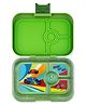 Yumbox 4 compartment Panino Bento Box with Race Cars Tray - Green