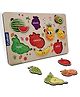 Clapjoy Wooden Learning Educational Board for Kids Fruits - Multicolour