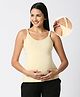 Kriti Cotton Elastane Sleeveless Nursing Camisole - Beige