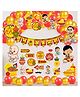 Zyozi Annaprasanam Swirls Hanging with Banner Rice Ceremony Decorations Items Gold & Red - Pack of 56