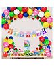 Zyozi Peppa Pig 4th Birthday Party Decorations Combo Multicolor - Pack of 37