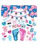 Zyozi Baby Shower Decorations Props Baby Shower Party Favors Blue & Pink - Pack of 58