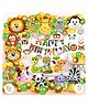 Zyozi Jungle Safari Birthday Decorations  Multicolor - Pack of 81
