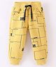Little Kangaroos Full length Fleece and Woollen Pant Text Printed - Yellow