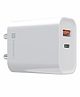 Portronics POR-1446 Adapto 45 20W Mach USB andType-C Dual Output Super Fast Charger  USB A Adaptor for iPhone Android and Other Type C Enabled Devices-White