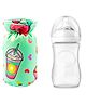 Mittenbooty Baby Broad Neck Bottle Cover for  feeding Bottle upto 260ml and 330ml feediing bottle Shakes print Green