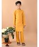 Lilpicks Couture Full Sleeves Foil Printed   Straight Kurta & Pyjama Set - Yellow